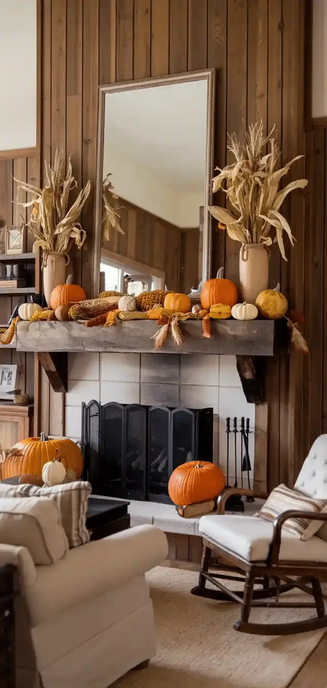 Fall Mantle Decor