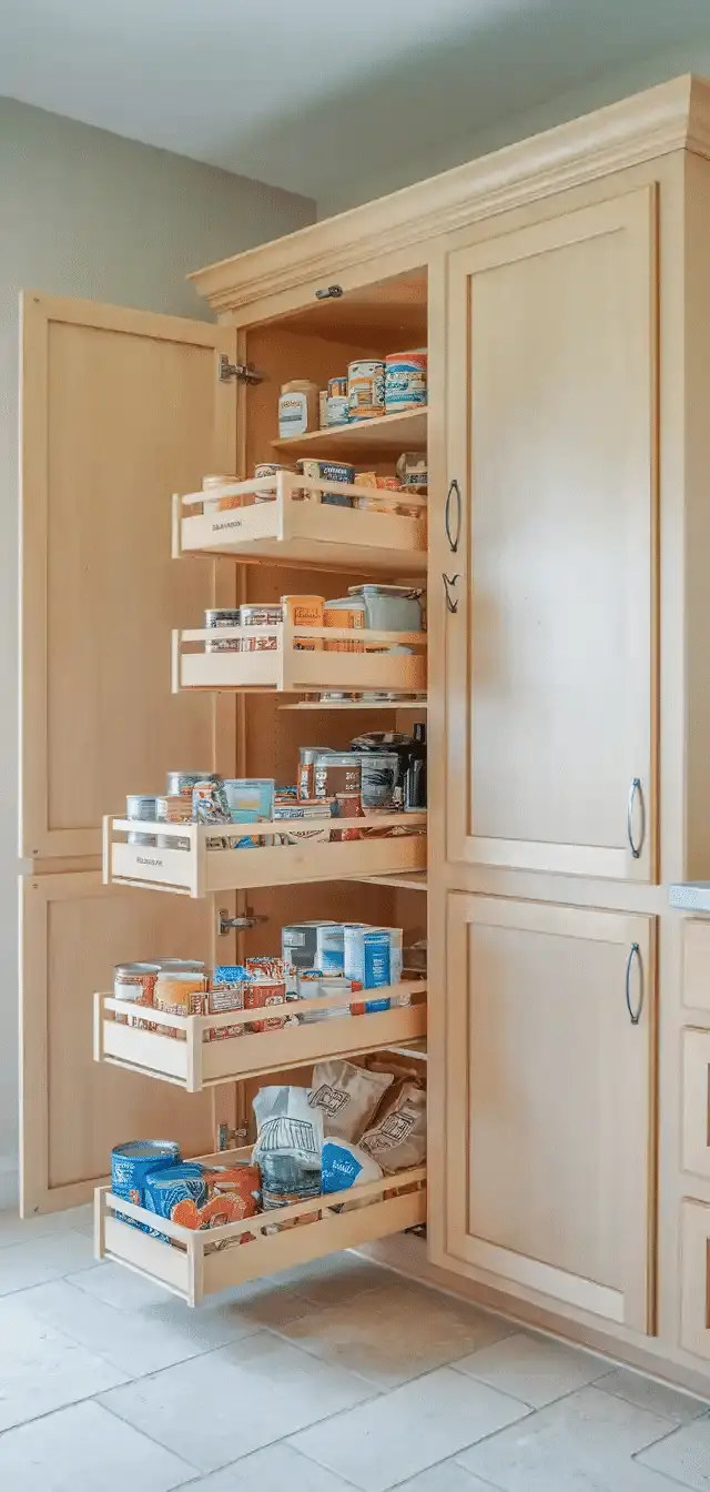 Pantry Cabinet with Pull-Out Shelves