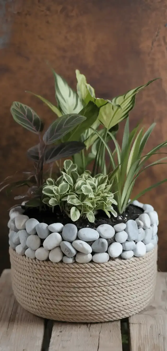 DIY Pebble Pot Ideas