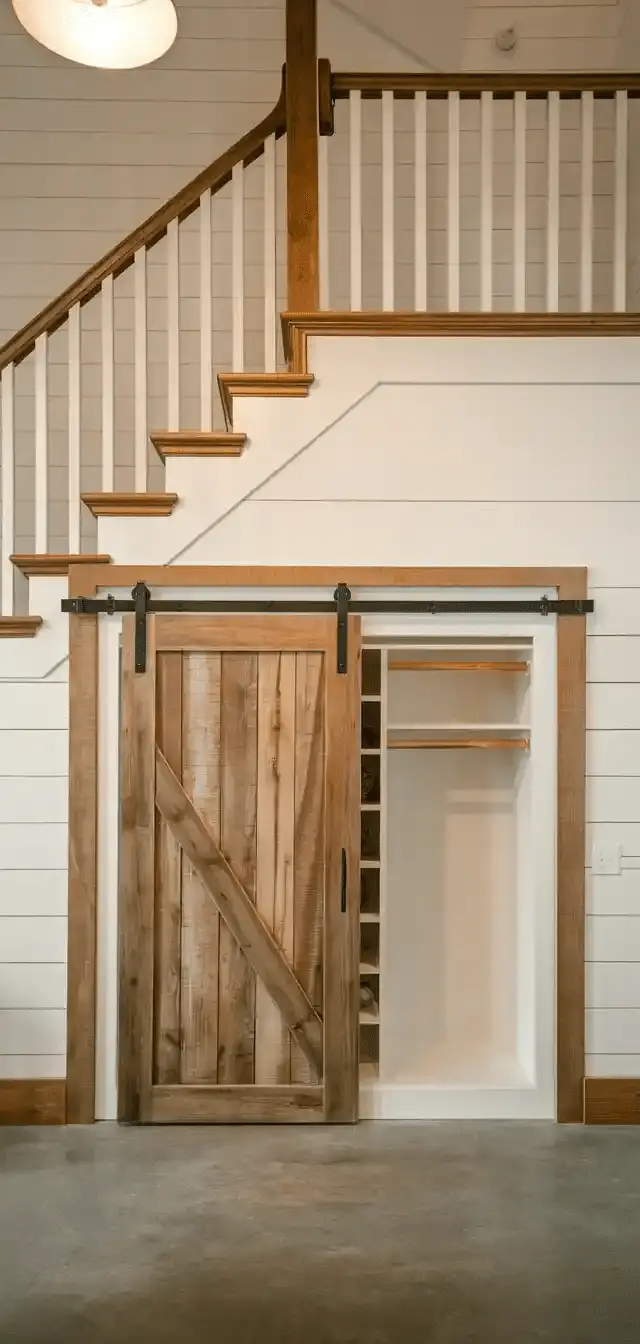 Built-In Storage Under Stairs