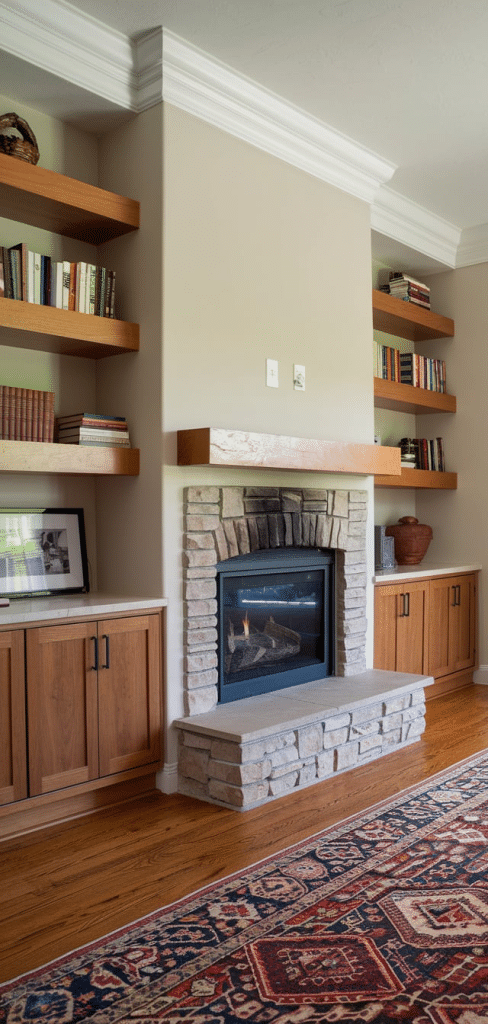 15 Beautiful Bookshelves Fireplace Built In Ideas - The Mega Mom