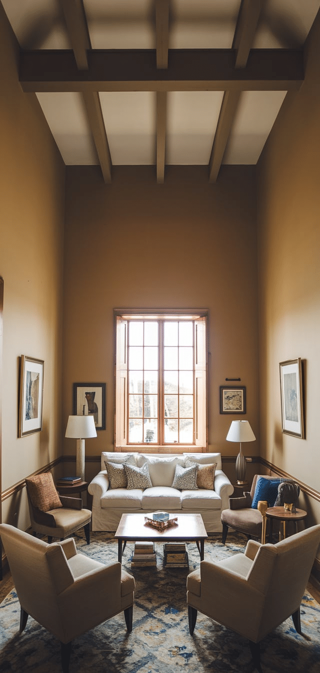 High Ceiling Living Room