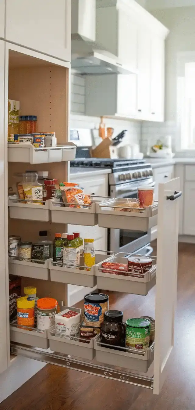 Pantry Cabinet with Pull-Out Shelves