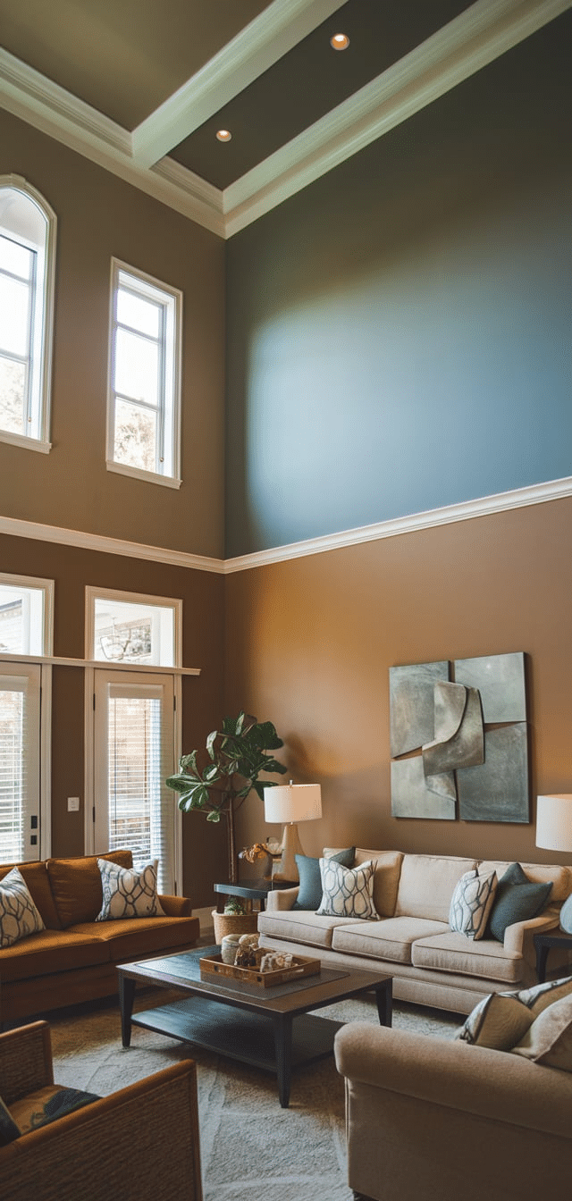 High Ceiling Living Room