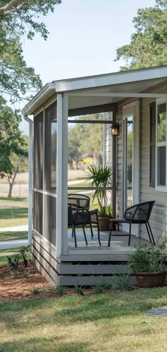 mobile home front porch