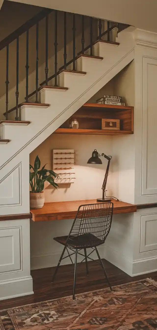 Built-In Storage Under Stairs