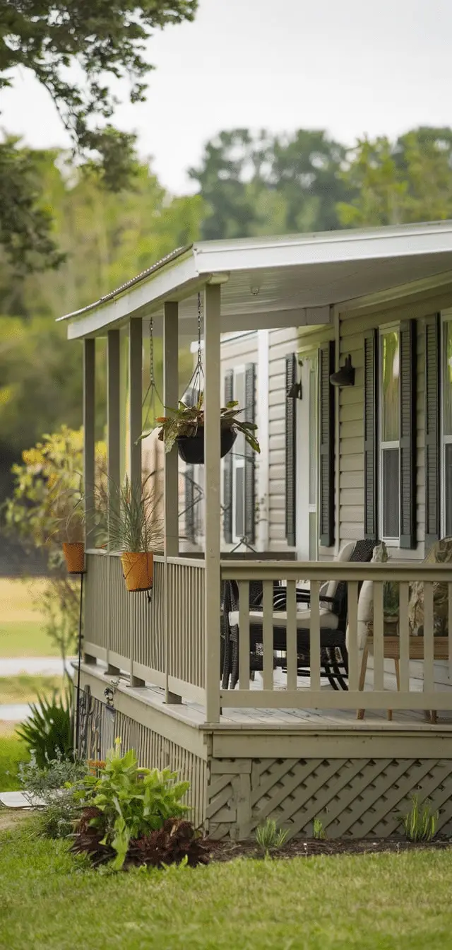 mobile home front porch