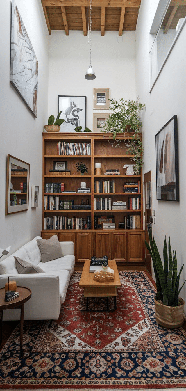 High Ceiling Living Room