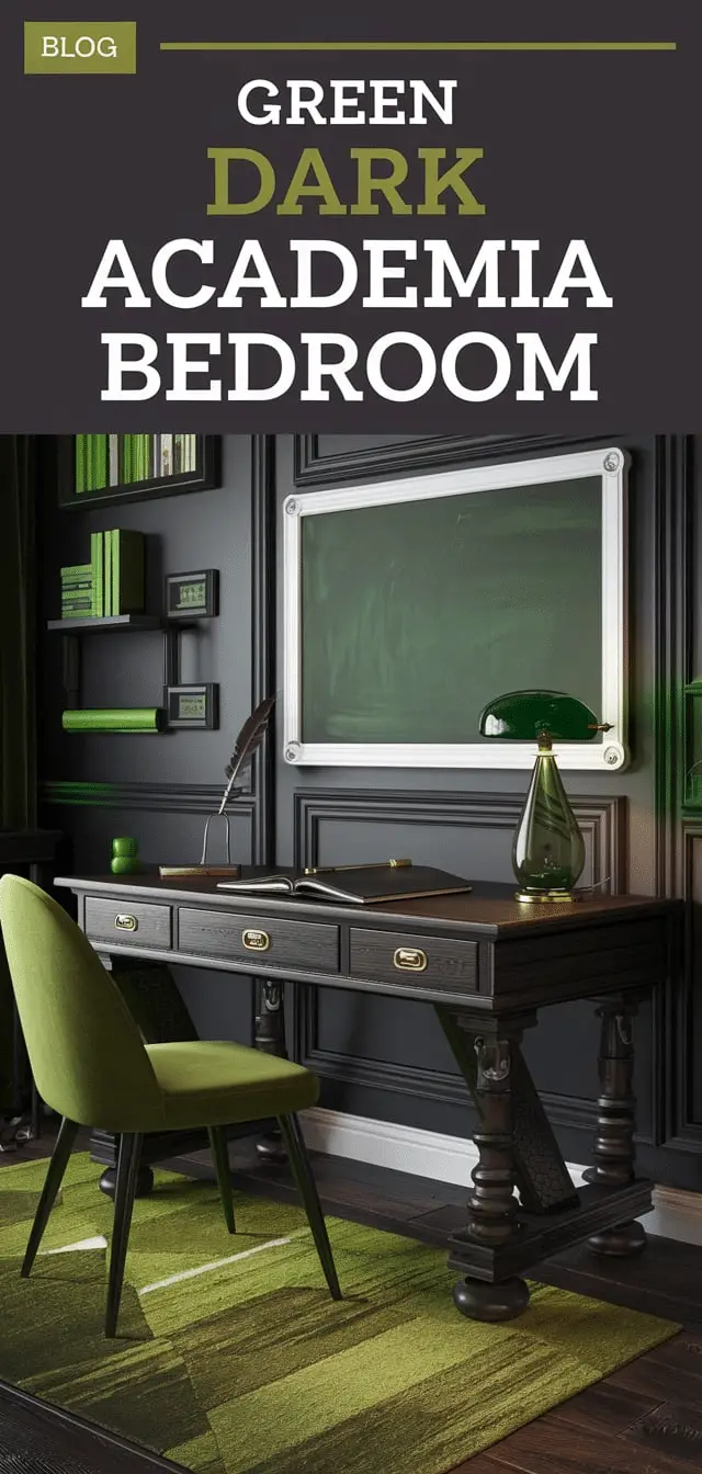dark academia bedroom