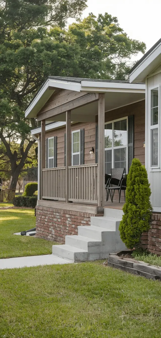 mobile home front porch