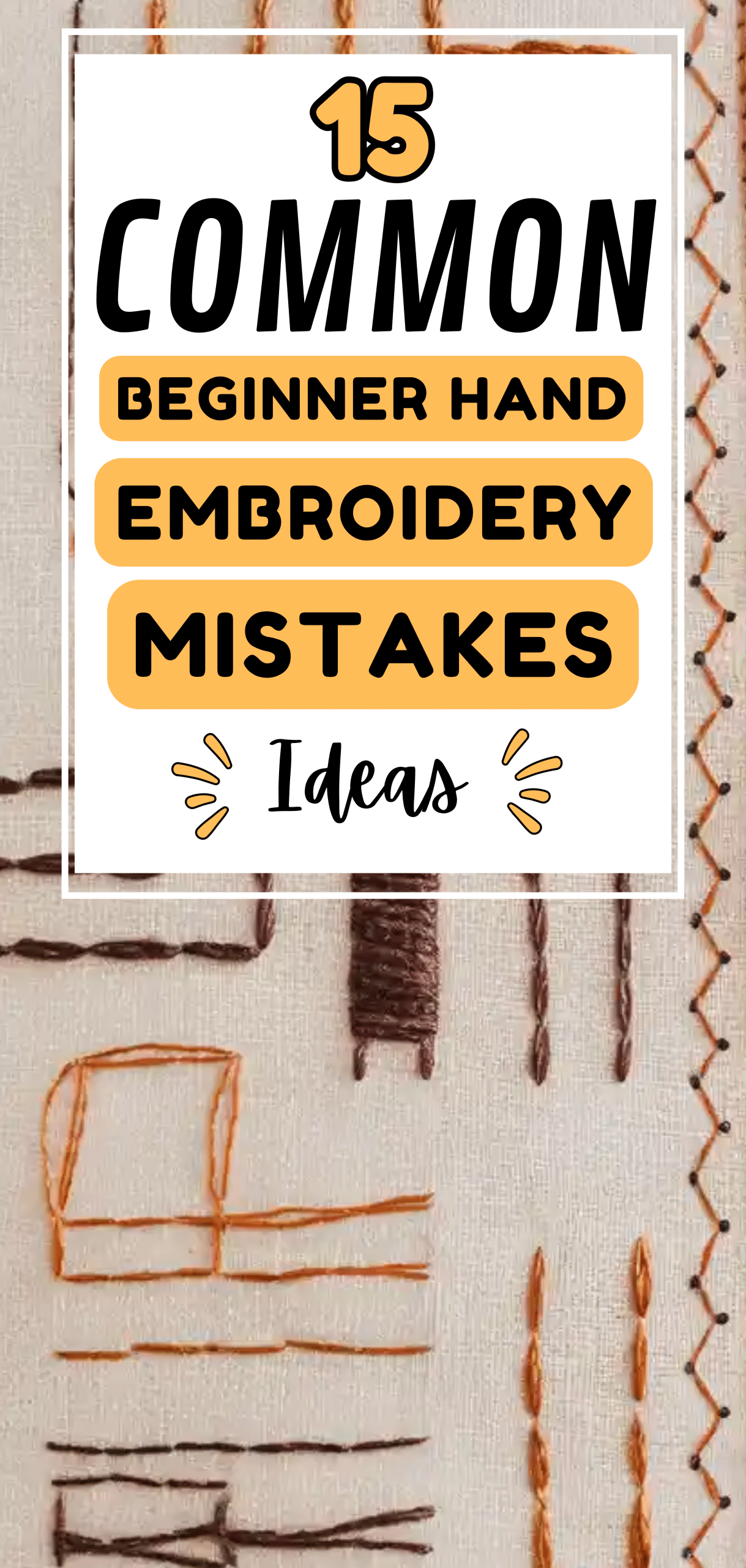 Embroidery Mistakes