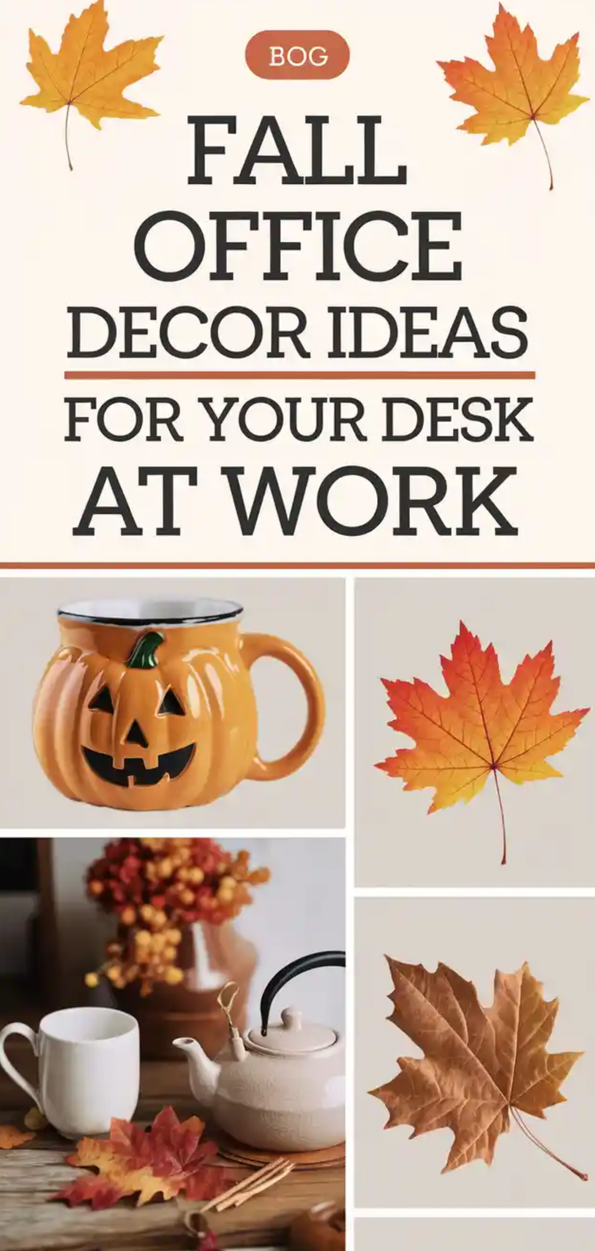 Fall Office Decor Ideas for Your Desk at Work