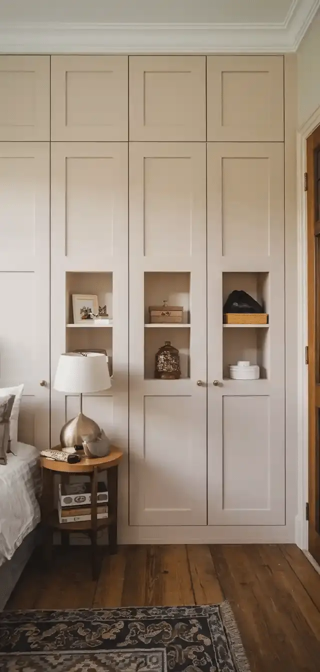 Small Fitted Wardrobe With Bed Side Table