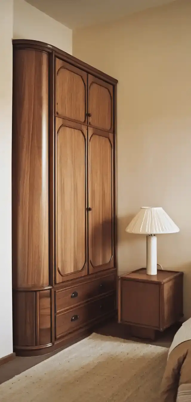 Small Fitted Wardrobe With Bed Side Table