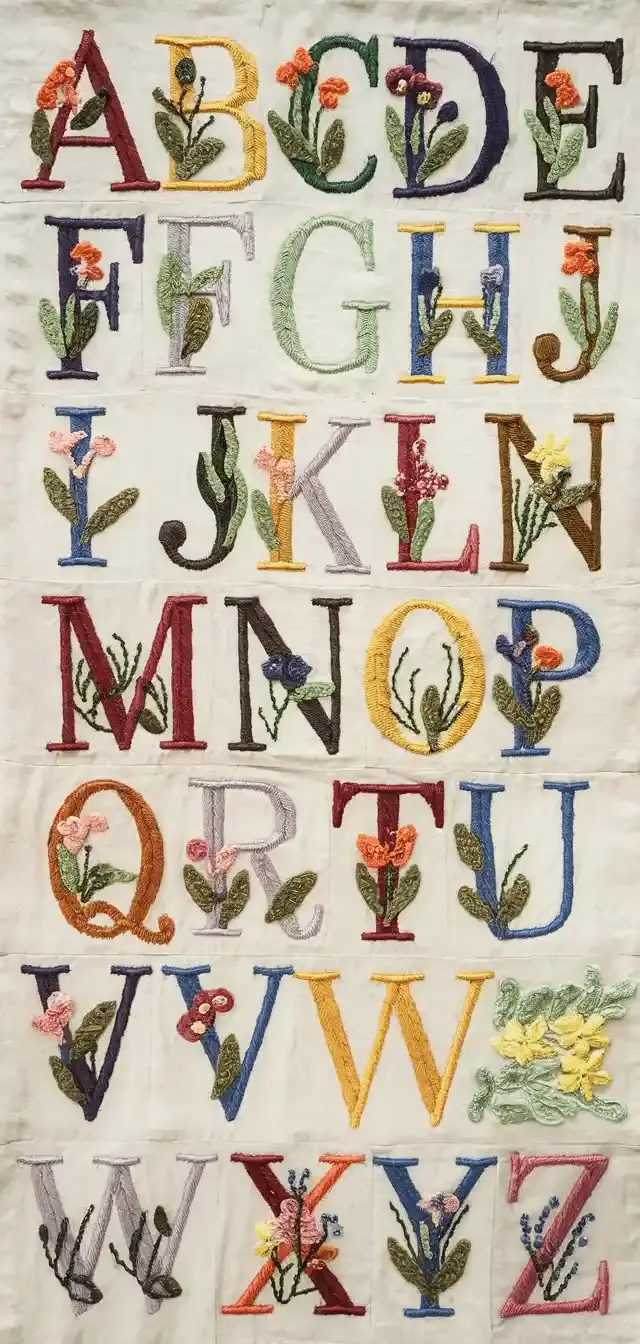 Embroidery with Flowers