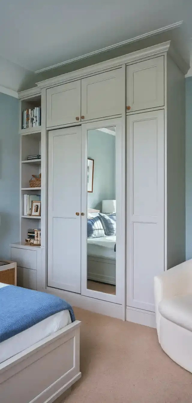 Small Fitted Wardrobe With Bed Side Table
