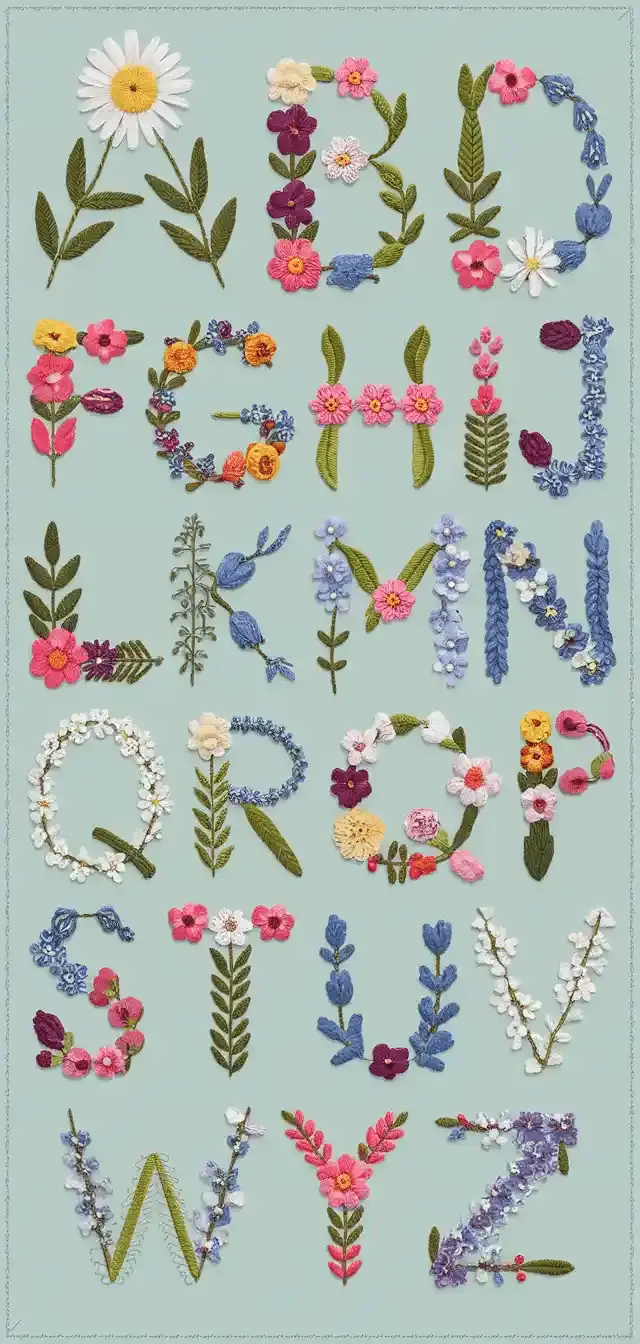 Embroidery with Flowers