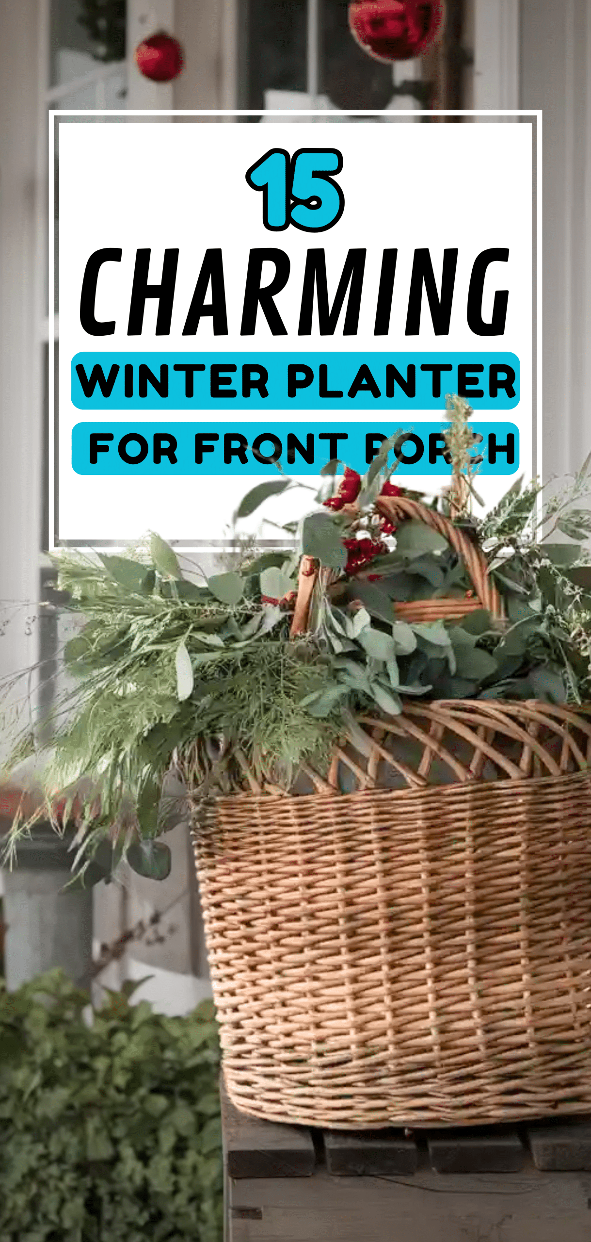 Charming Winter Planter For Front Porch