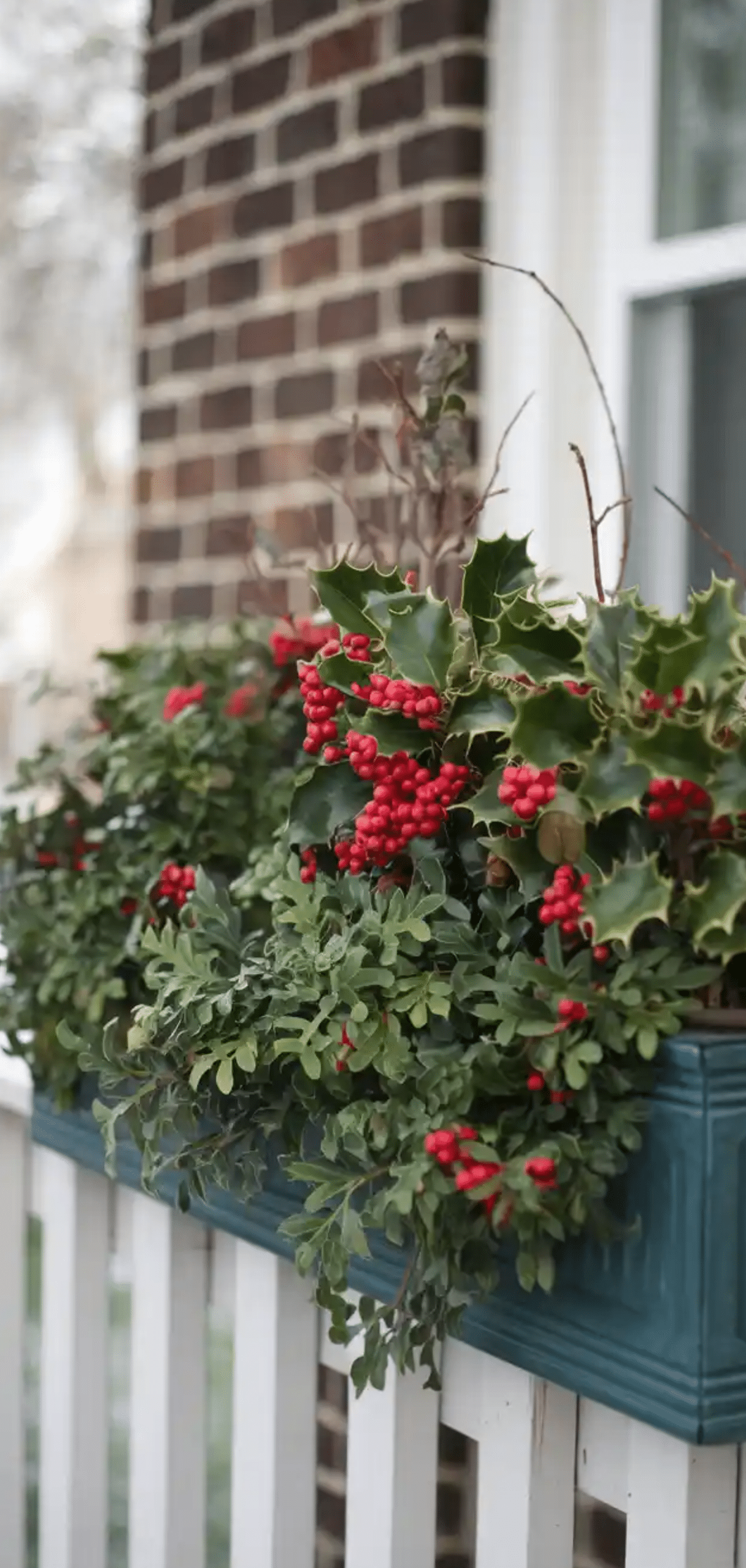 Charming Winter Planter For Front Porch