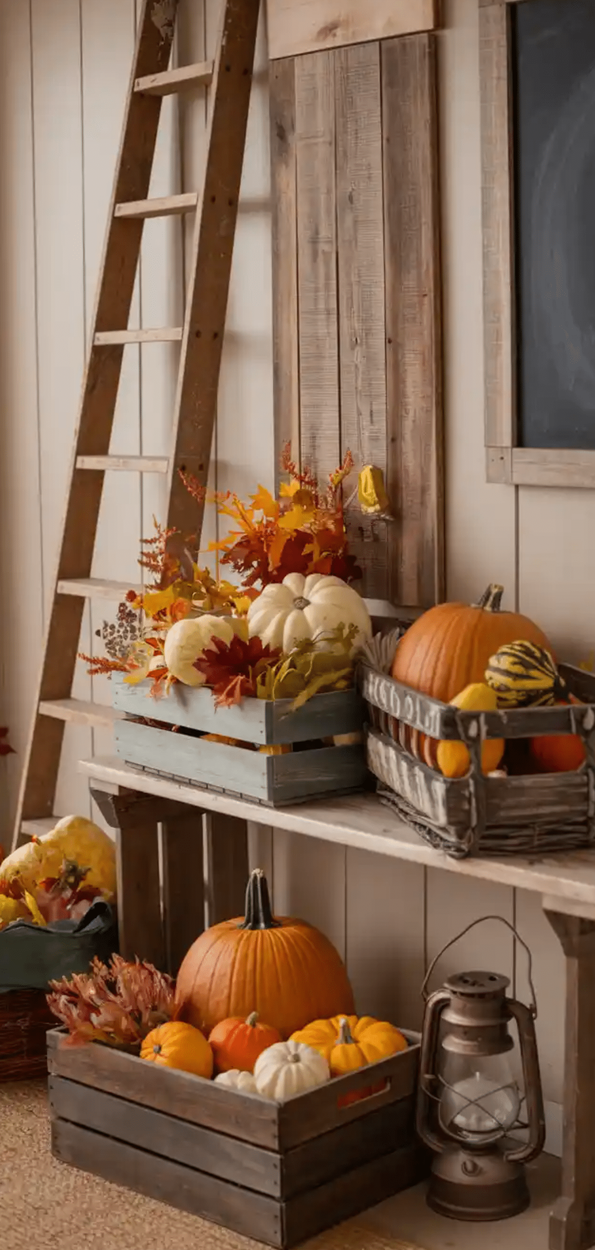 Farmhouse Fall Entry Table Decor Ideas 