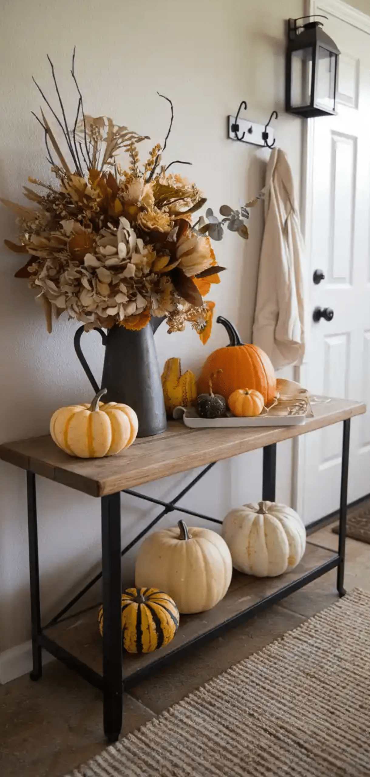 Farmhouse Fall Entry Table Decor Ideas 