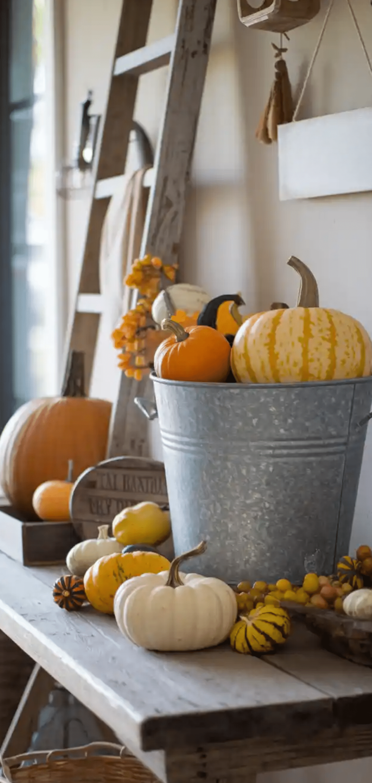 Farmhouse Fall Entry Table Decor Ideas 