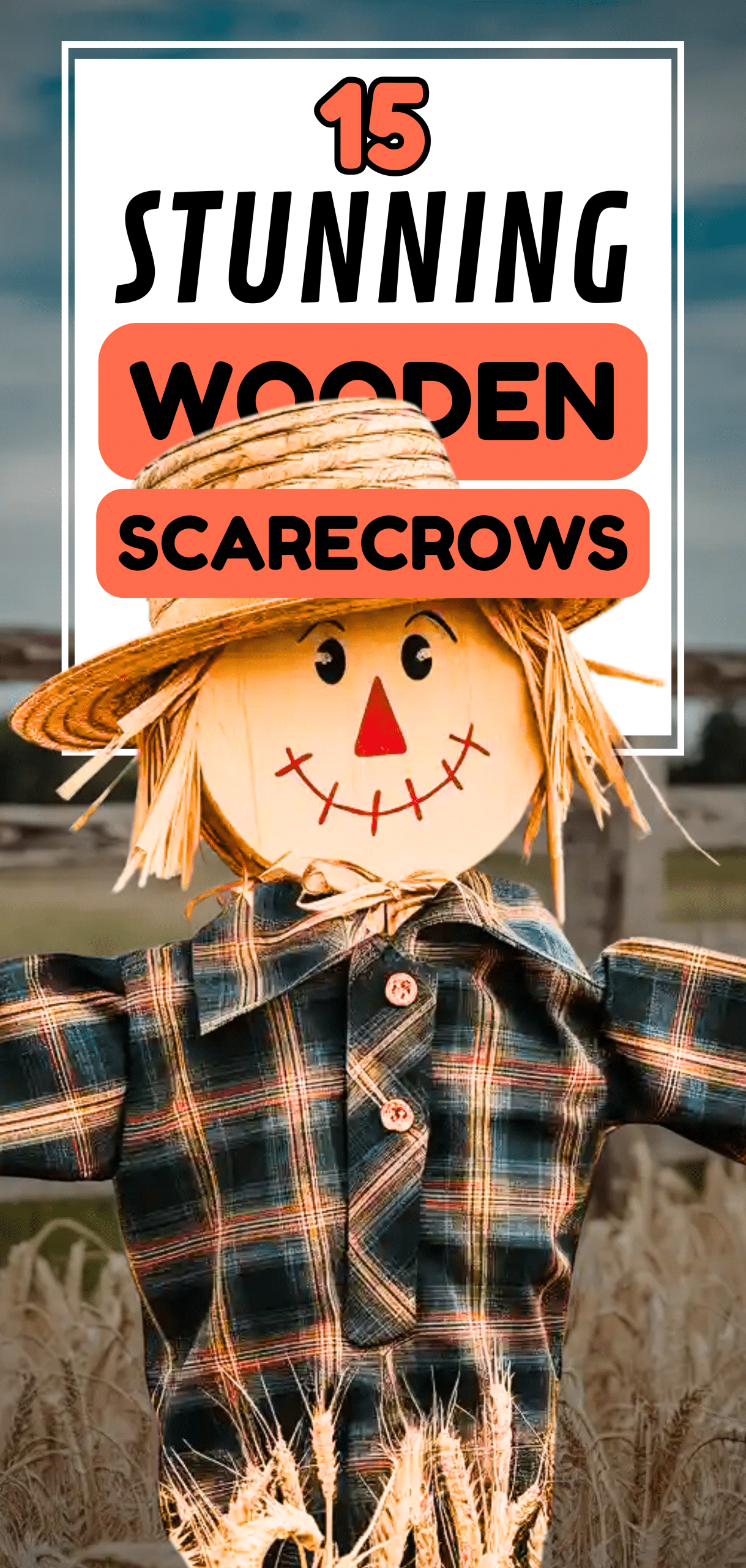 Wooden Scarecrows for Fall Decor