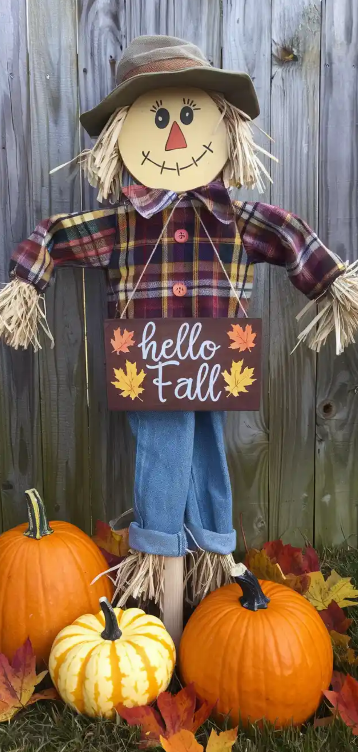 Wooden Scarecrows for Fall Decor