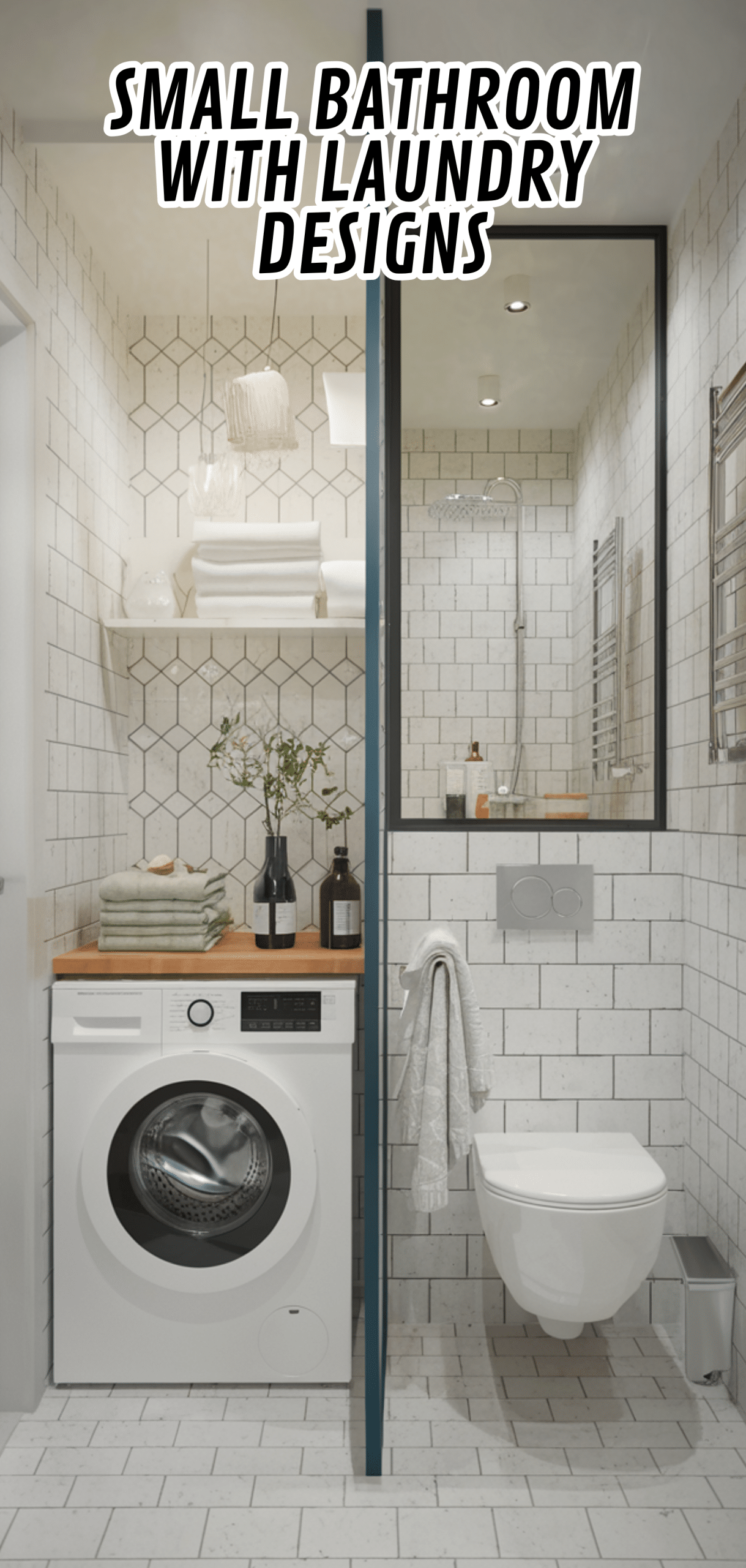 16 Stunning Small Bathroom With Laundry Designs