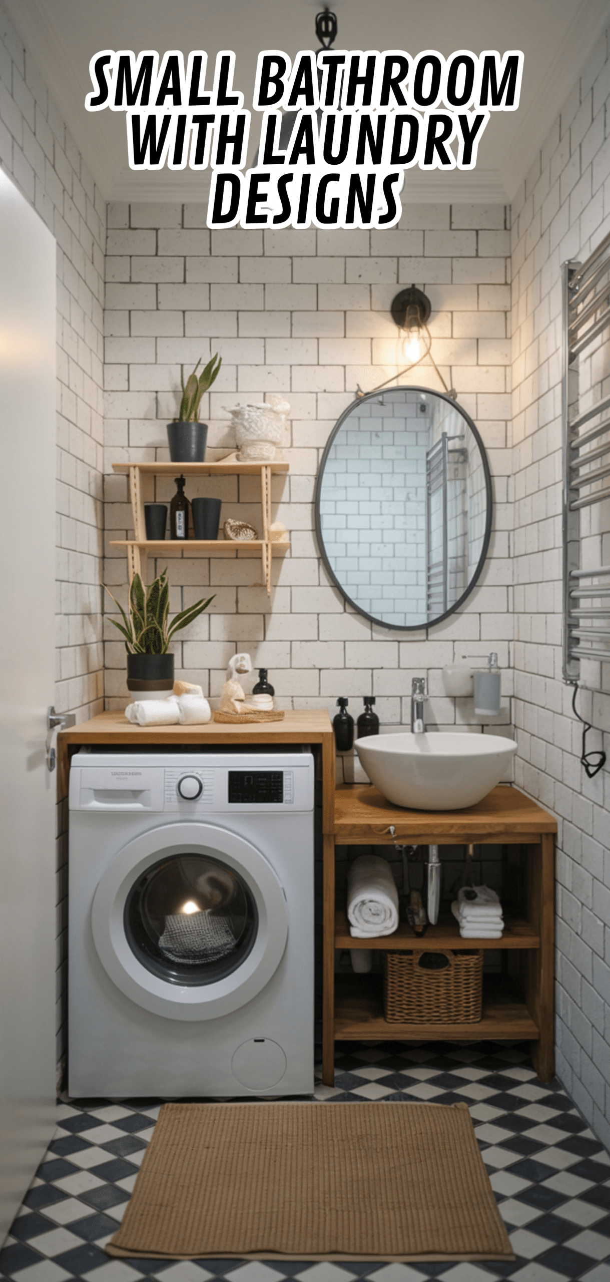 16 Stunning Small Bathroom With Laundry Designs