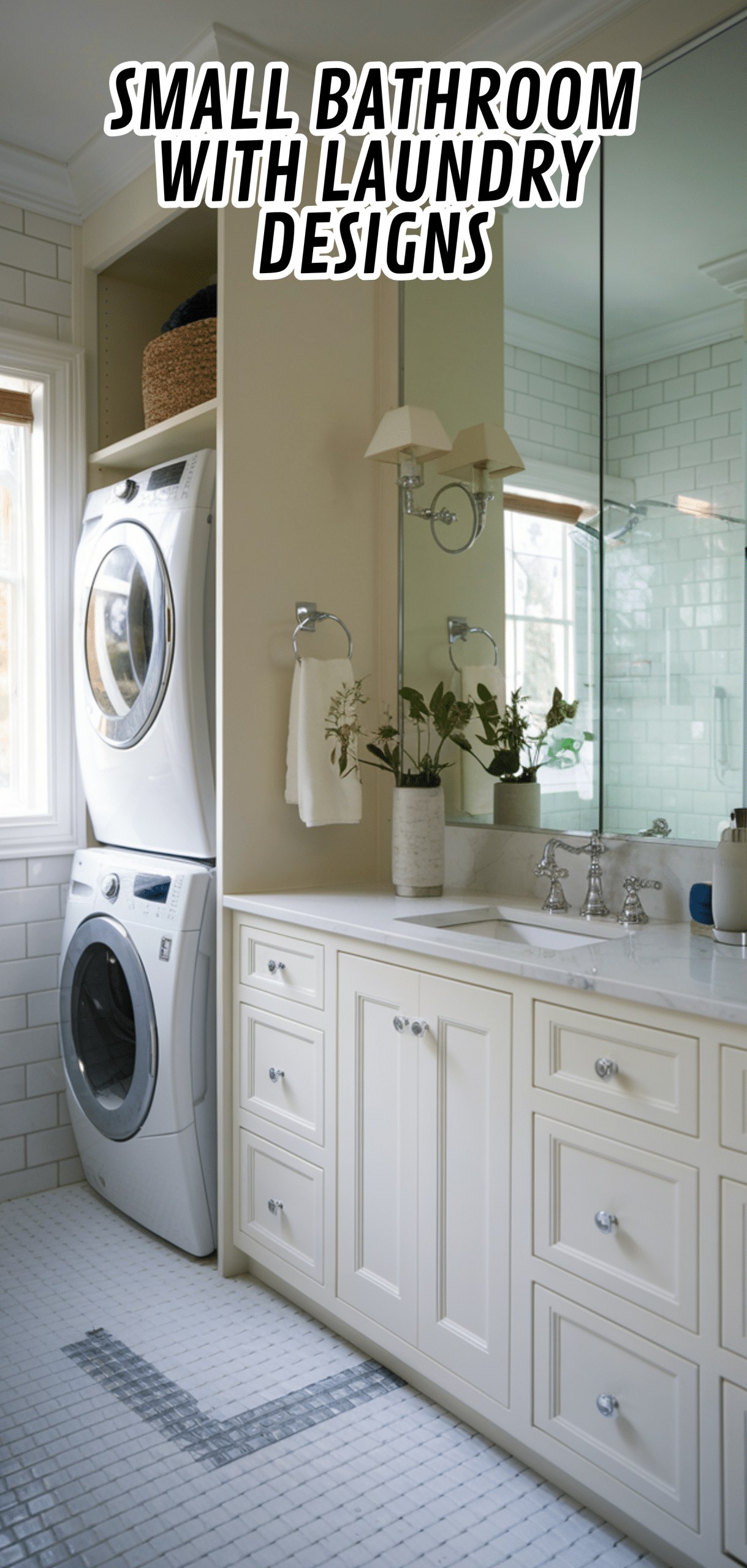 16 Stunning Small Bathroom With Laundry Designs