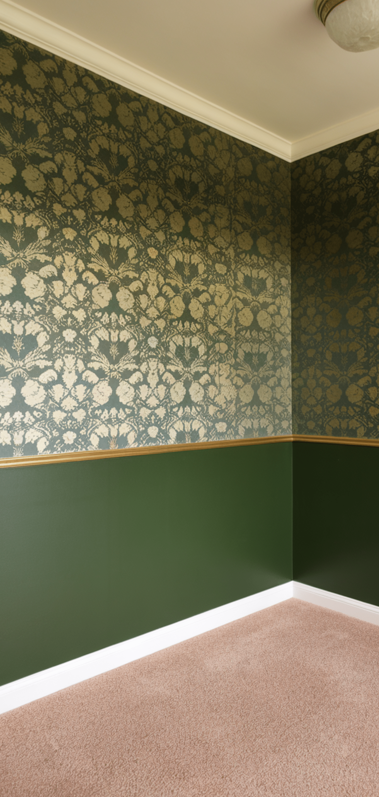 Perfect Half Wallpaper Half Paint Ideas