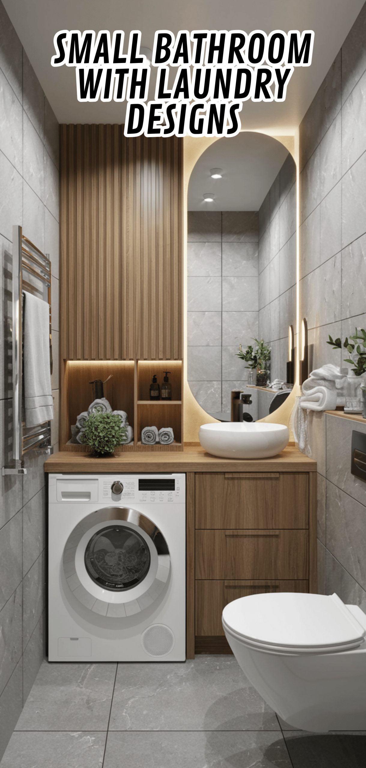 16 Stunning Small Bathroom With Laundry Designs