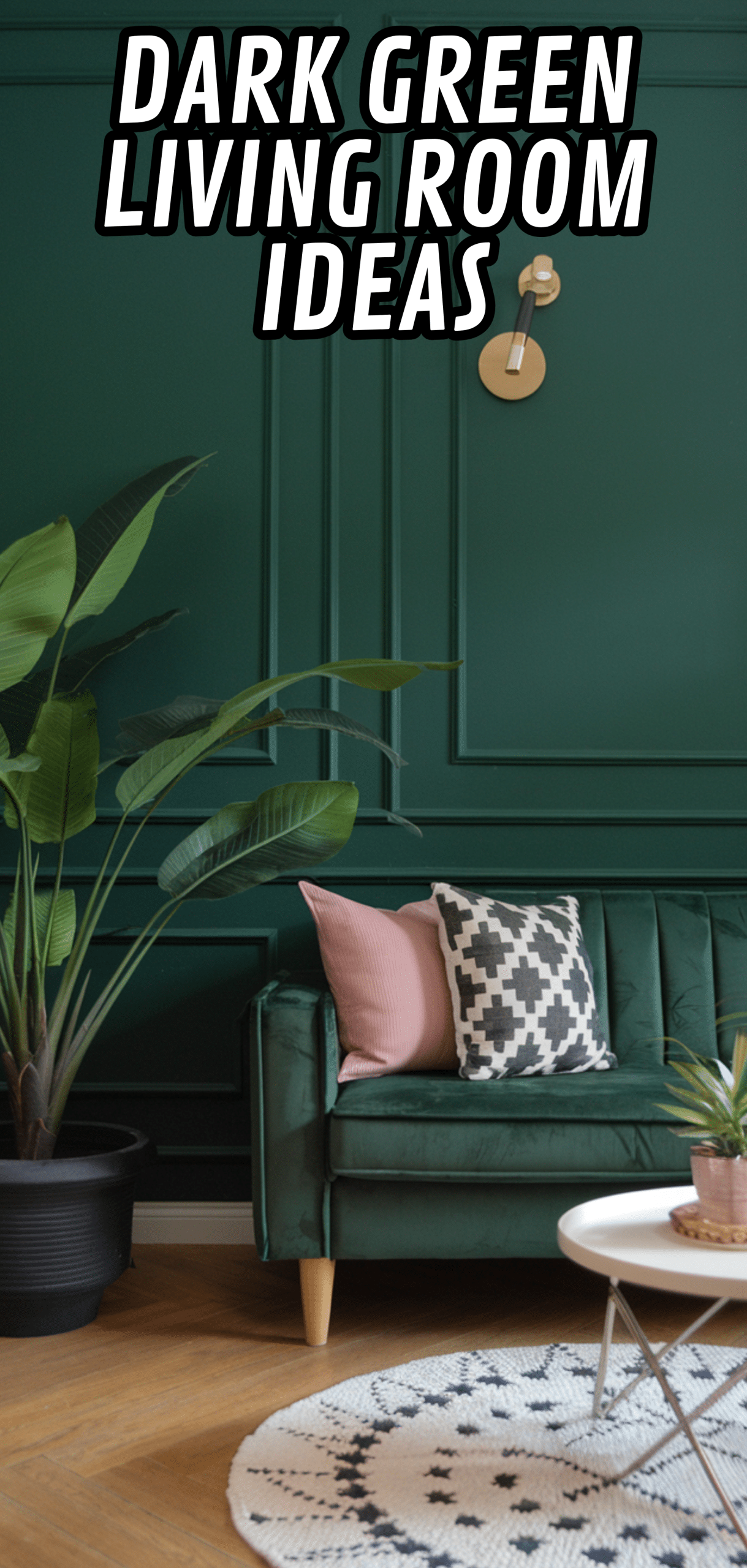 16 Perfect Dark Green Living Room Ideas