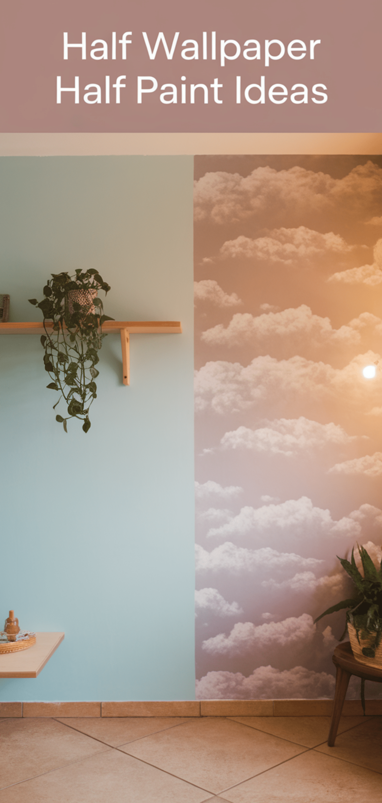 Perfect Half Wallpaper Half Paint Ideas