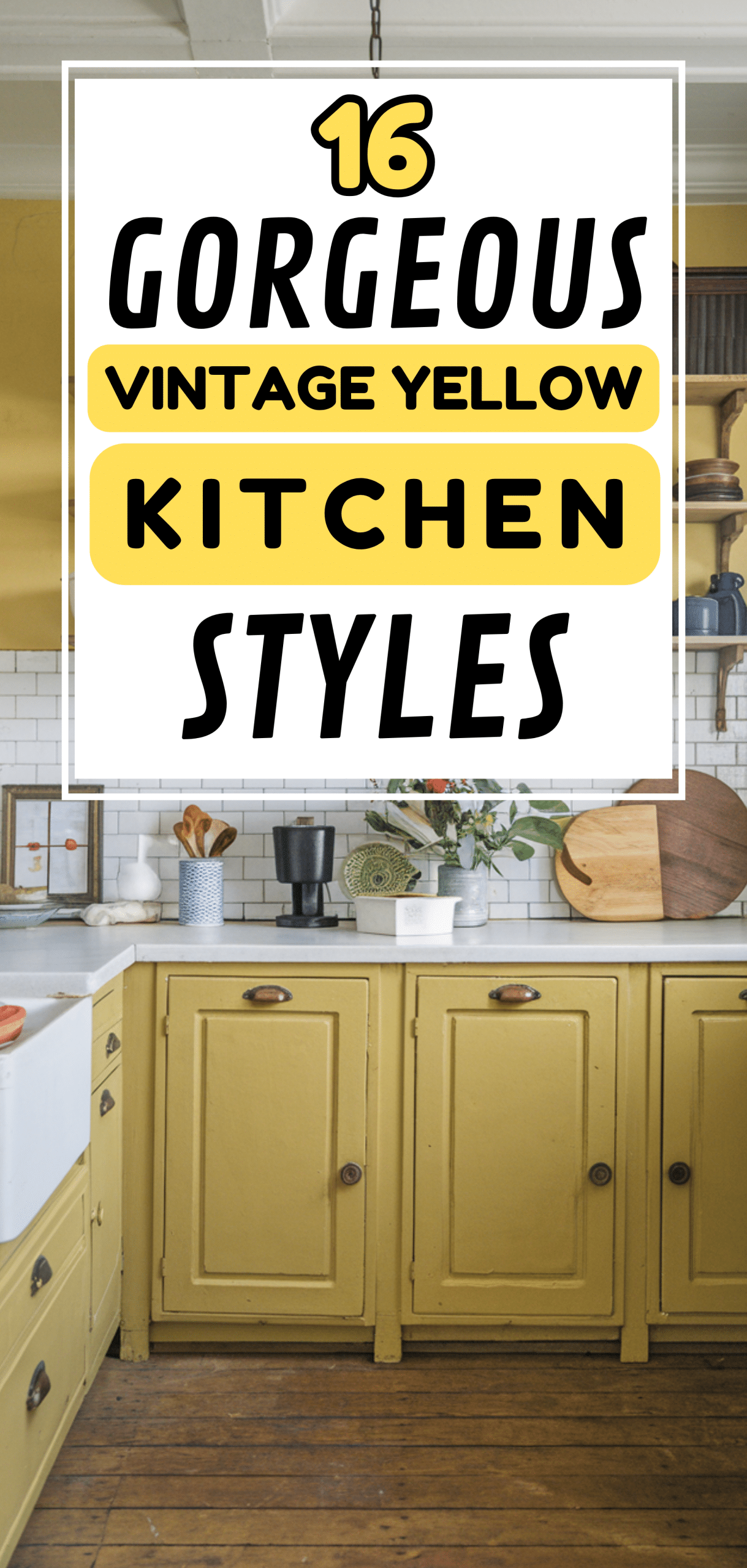 16 Gorgeous Vintage Yellow Kitchen Styles