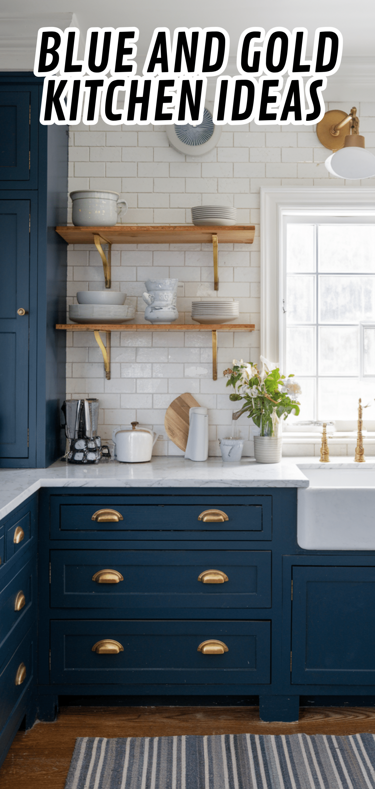 14 Brilliant Blue and Gold Kitchen Ideas
