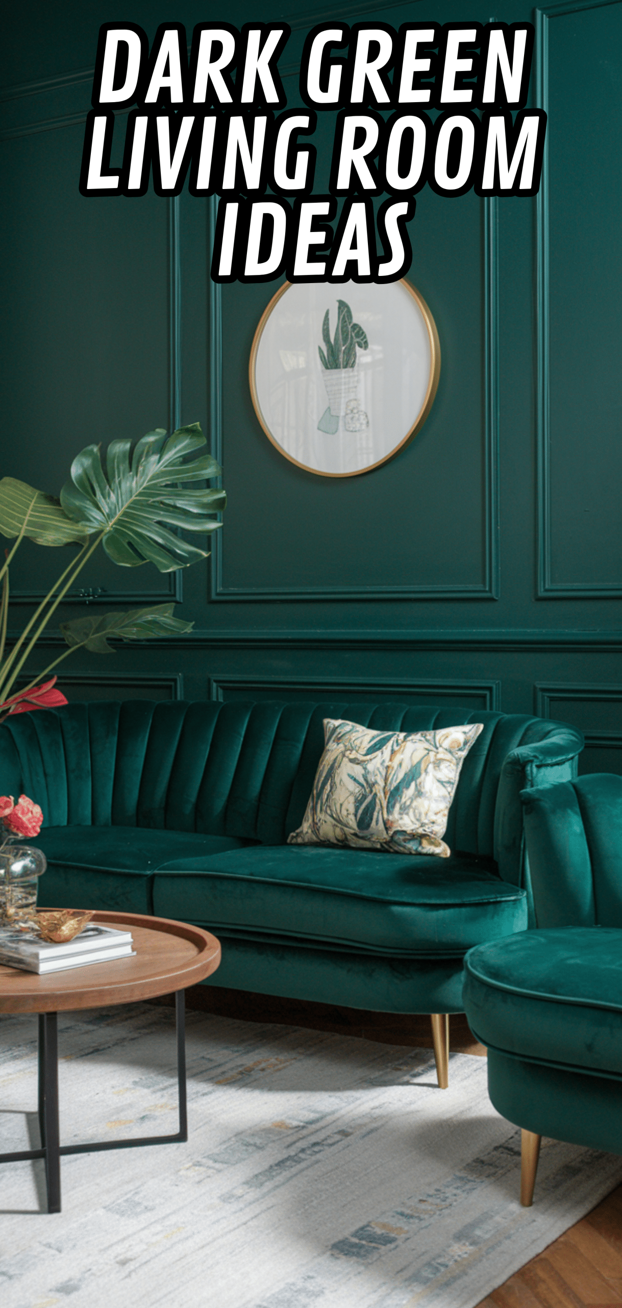 16 Perfect Dark Green Living Room Ideas