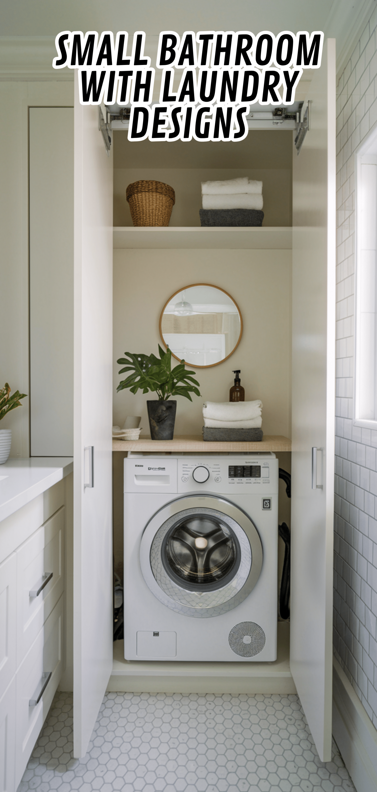 16 Stunning Small Bathroom With Laundry Designs