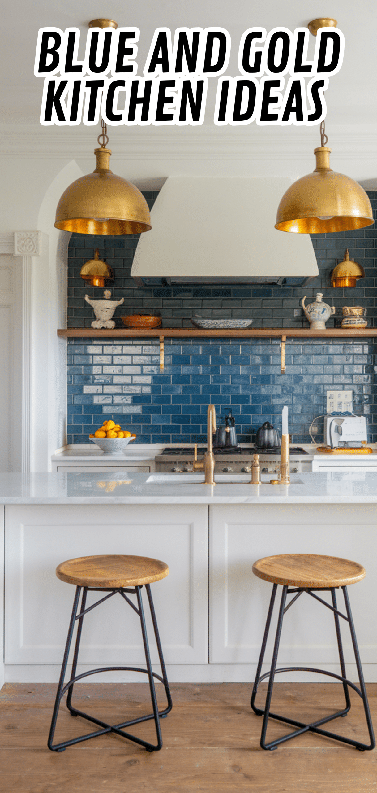 14 Brilliant Blue and Gold Kitchen Ideas