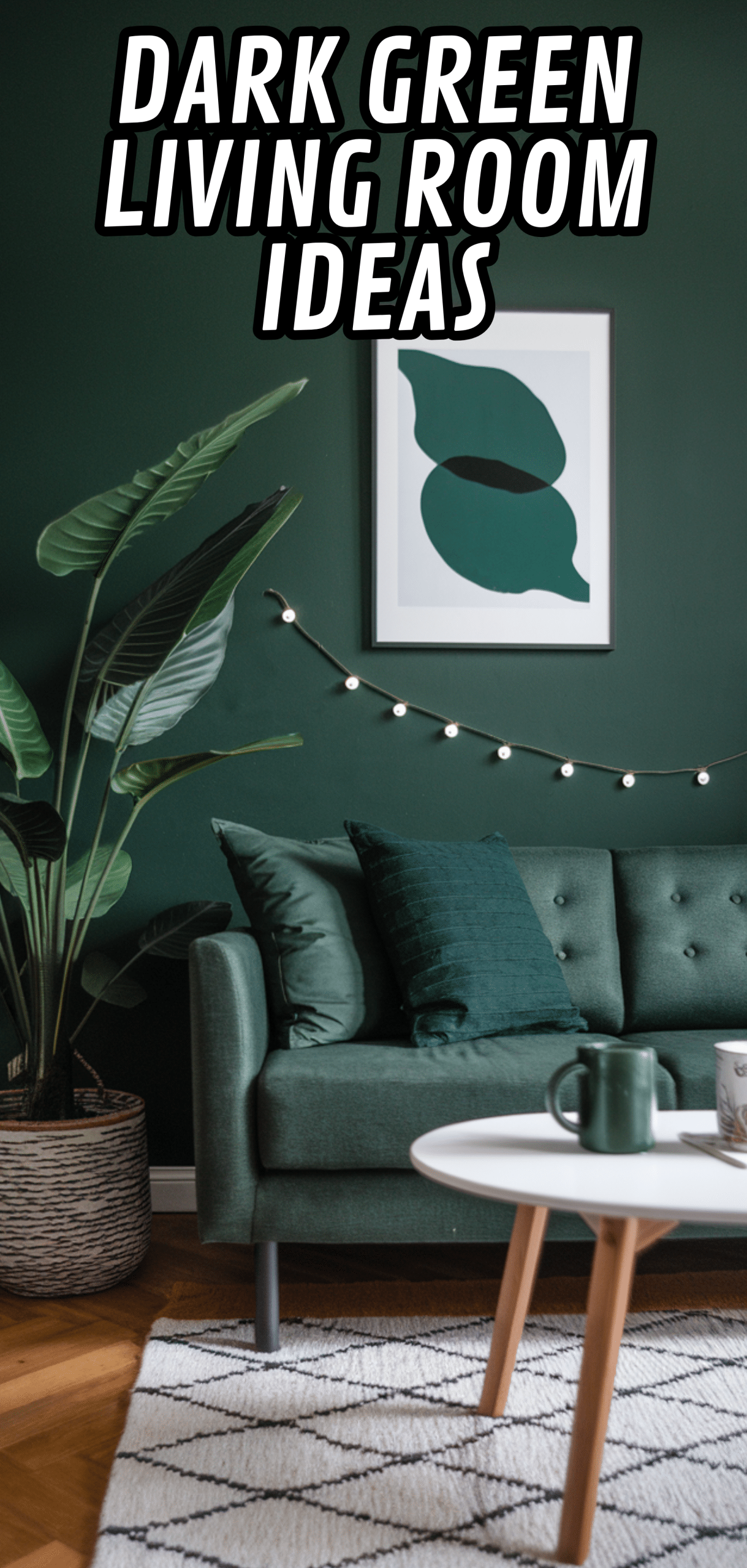 16 Perfect Dark Green Living Room Ideas