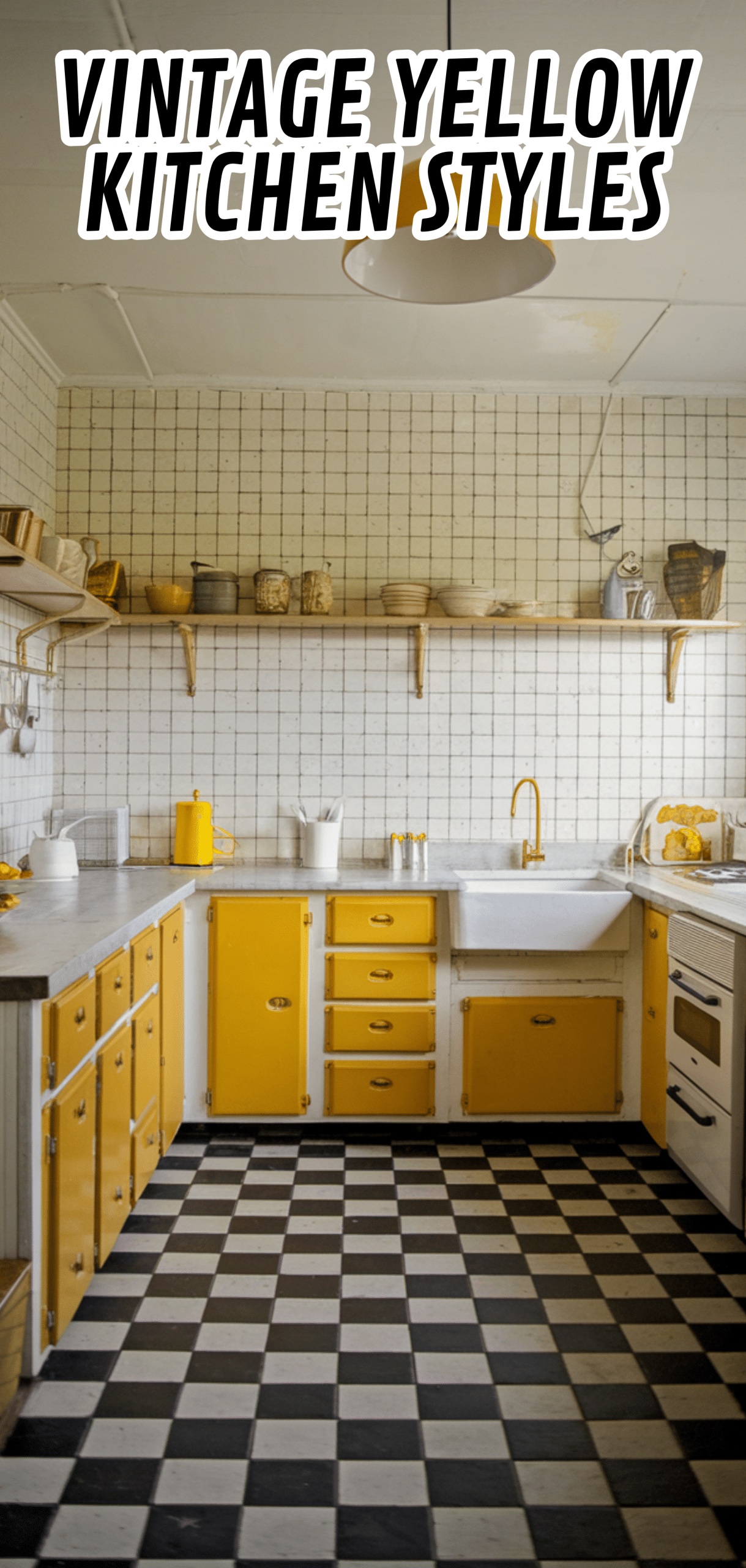 16 Gorgeous Vintage Yellow Kitchen Styles