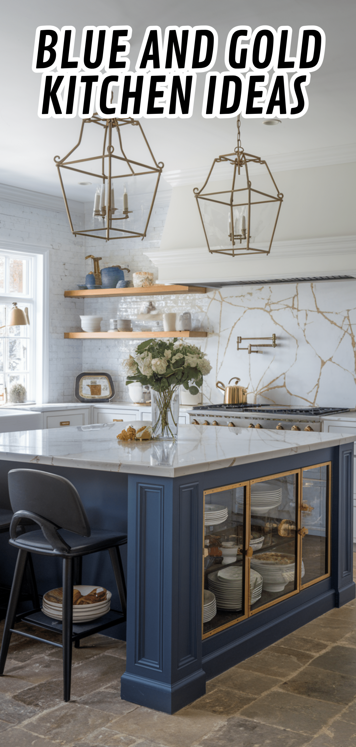 14 Brilliant Blue and Gold Kitchen Ideas