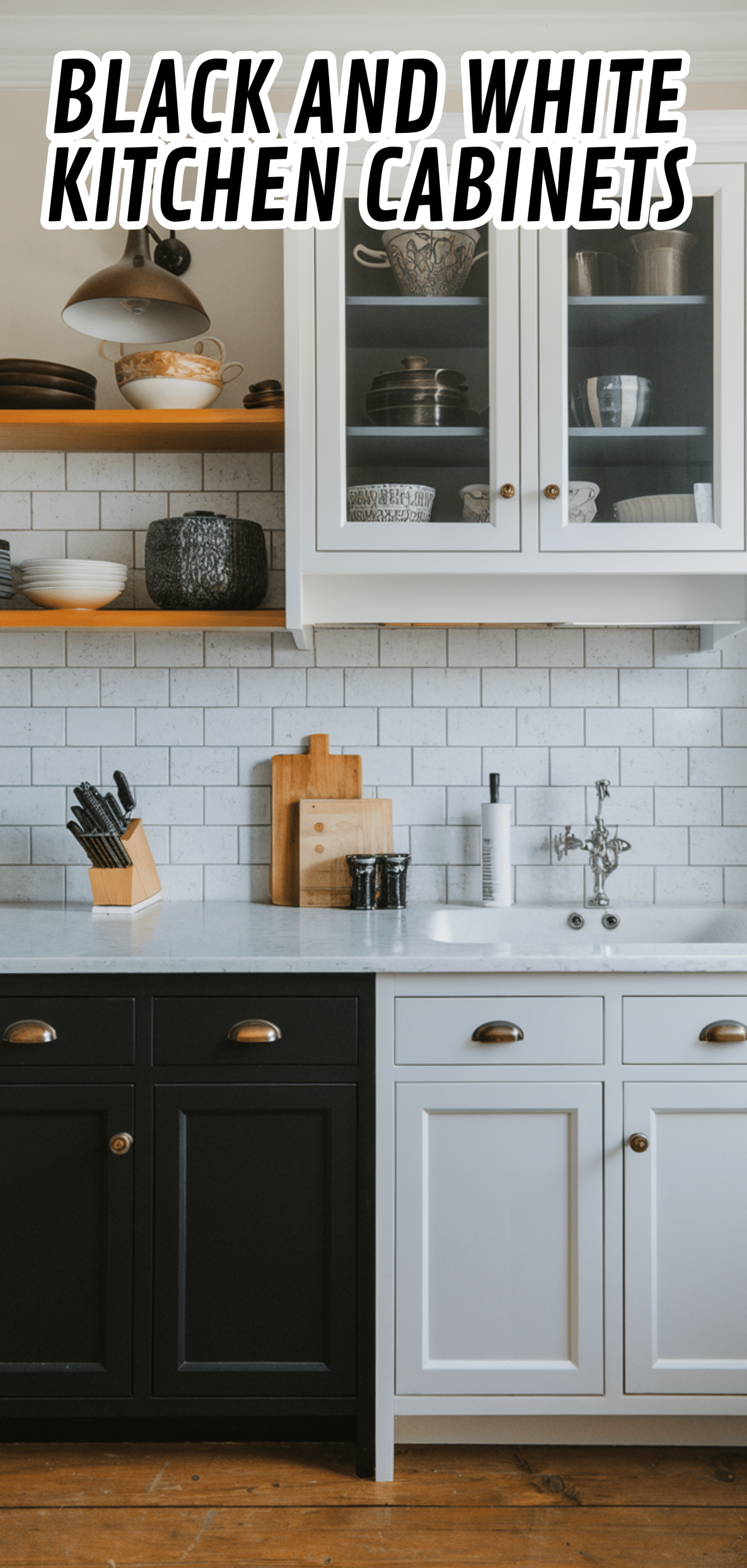 16 Stunning Black And White Kitchen Cabinets