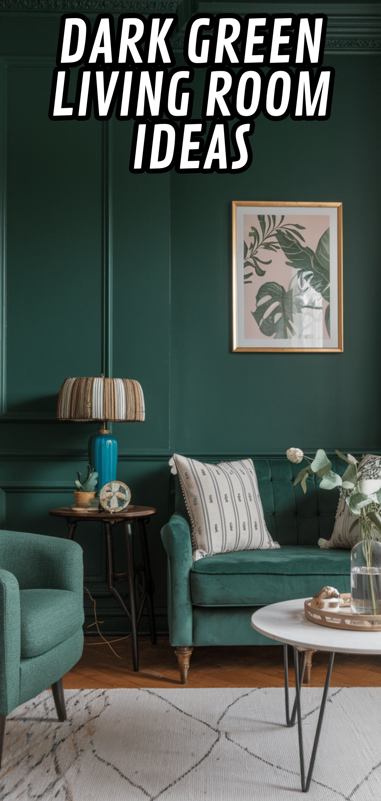 16 Perfect Dark Green Living Room Ideas