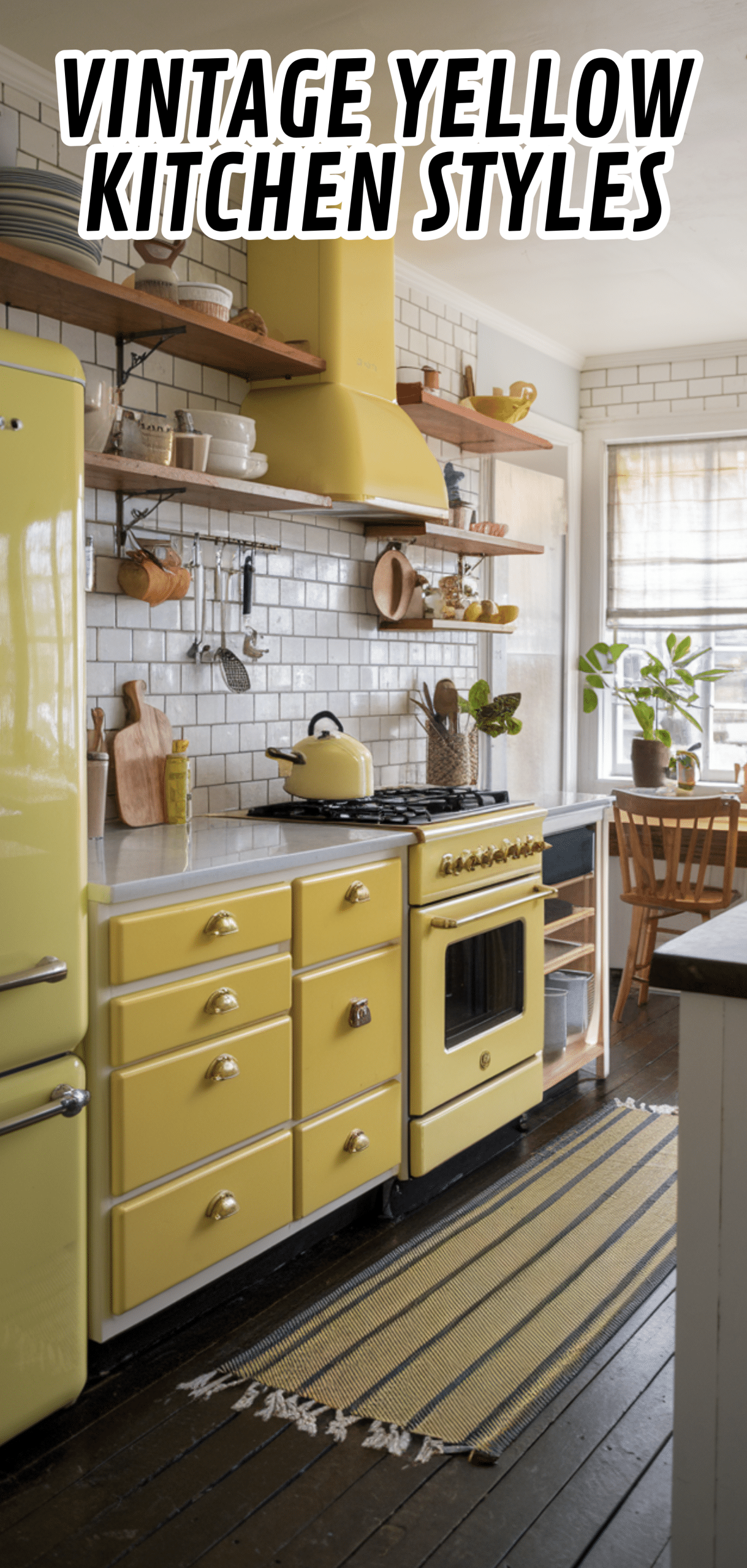 16 Gorgeous Vintage Yellow Kitchen Styles