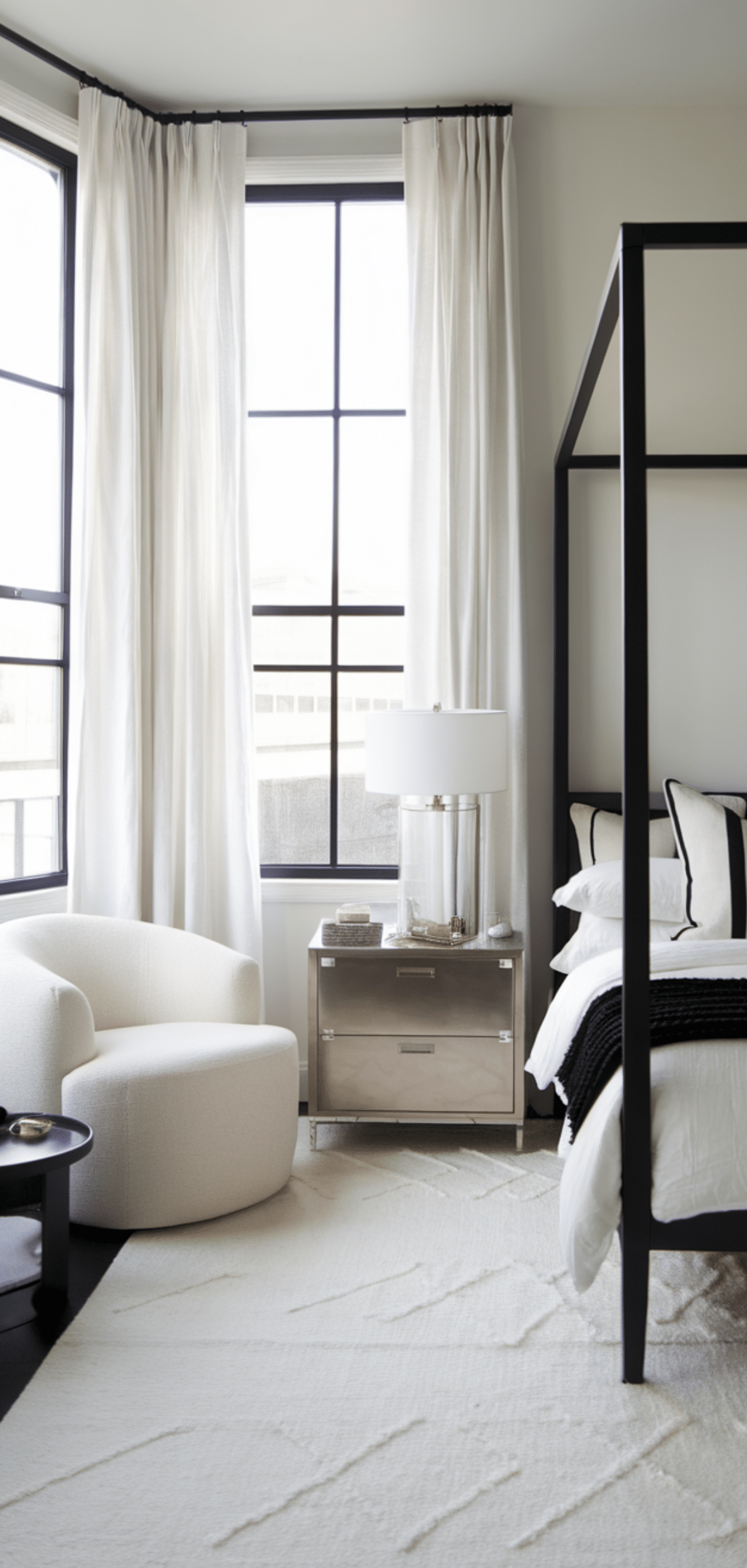 Elegant Bedroom Ideas with Minimalist Black and White Decor for a Modern Look