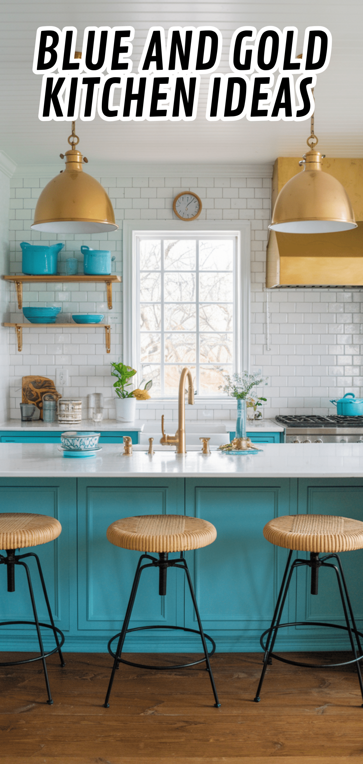 14 Brilliant Blue and Gold Kitchen Ideas