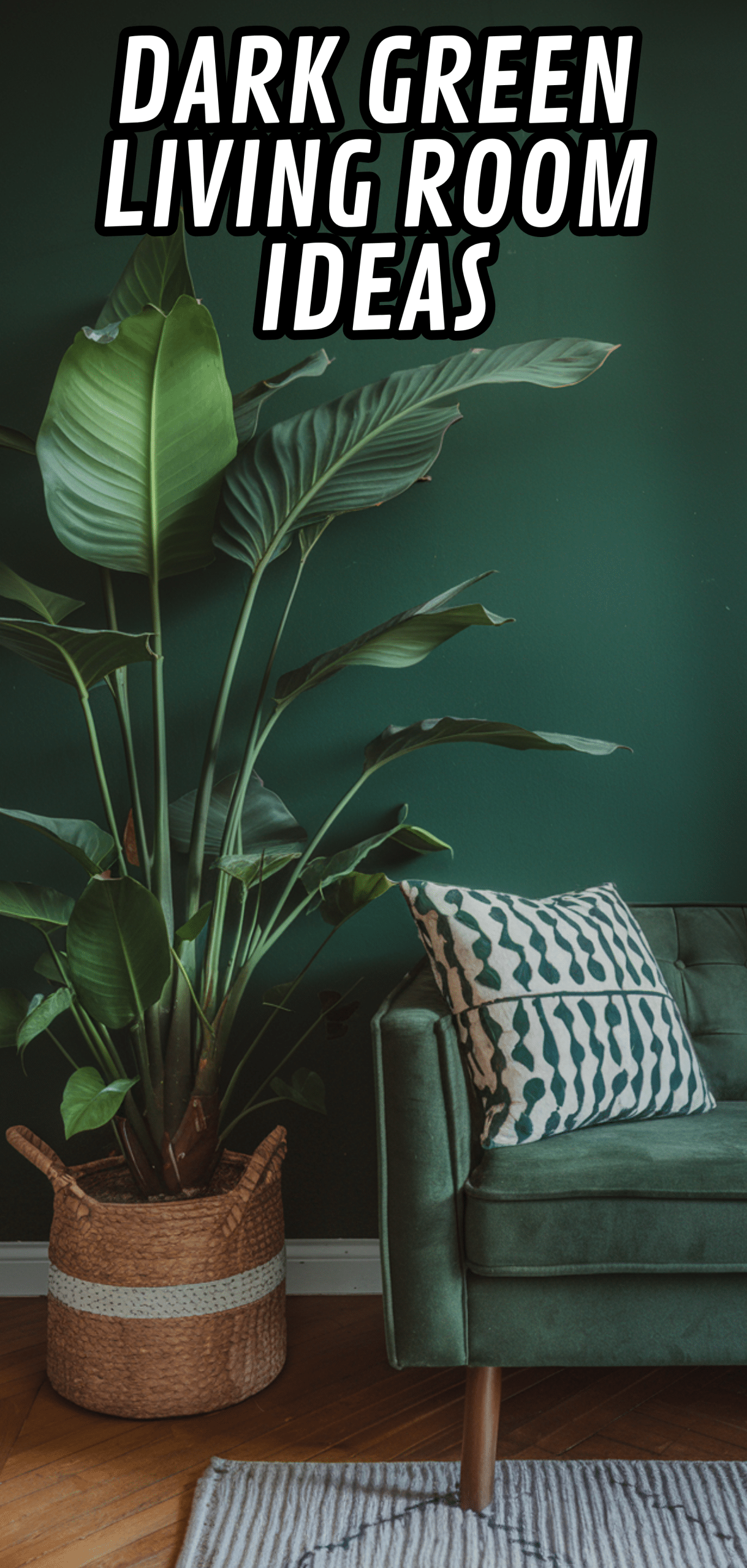 16 Perfect Dark Green Living Room Ideas