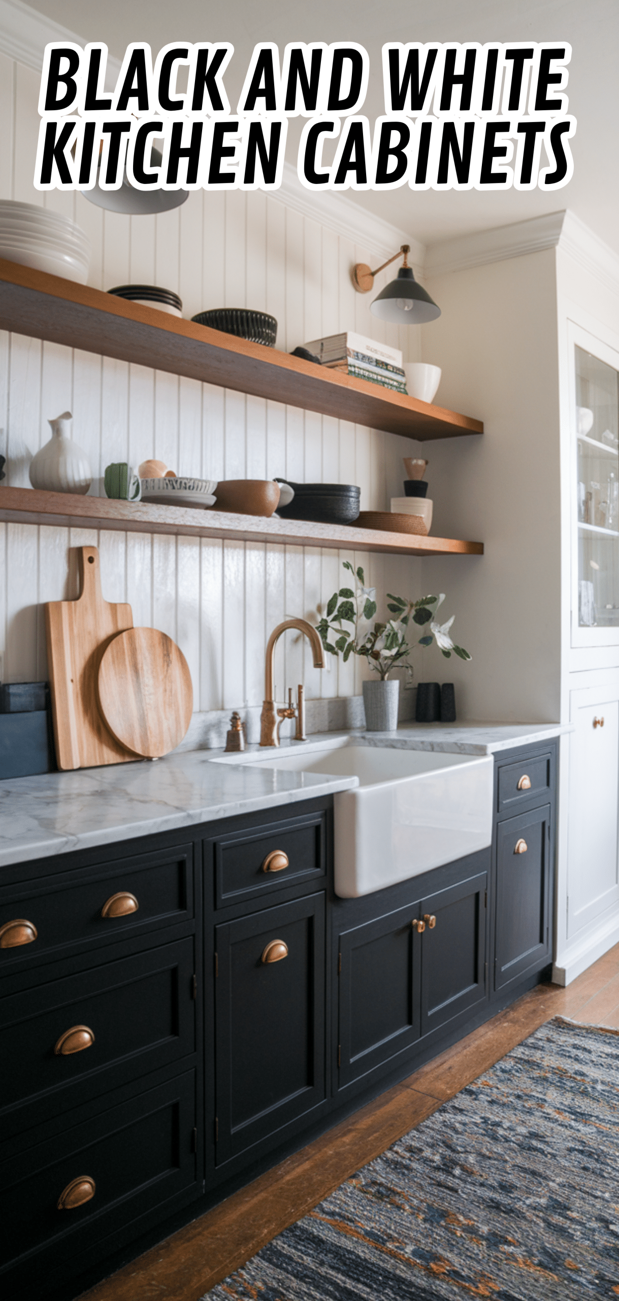 16 Stunning Black And White Kitchen Cabinets